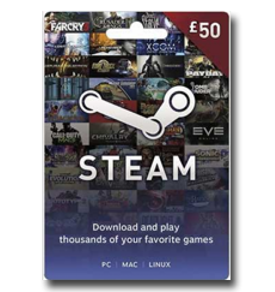 Steam Wallet Top-up - £50